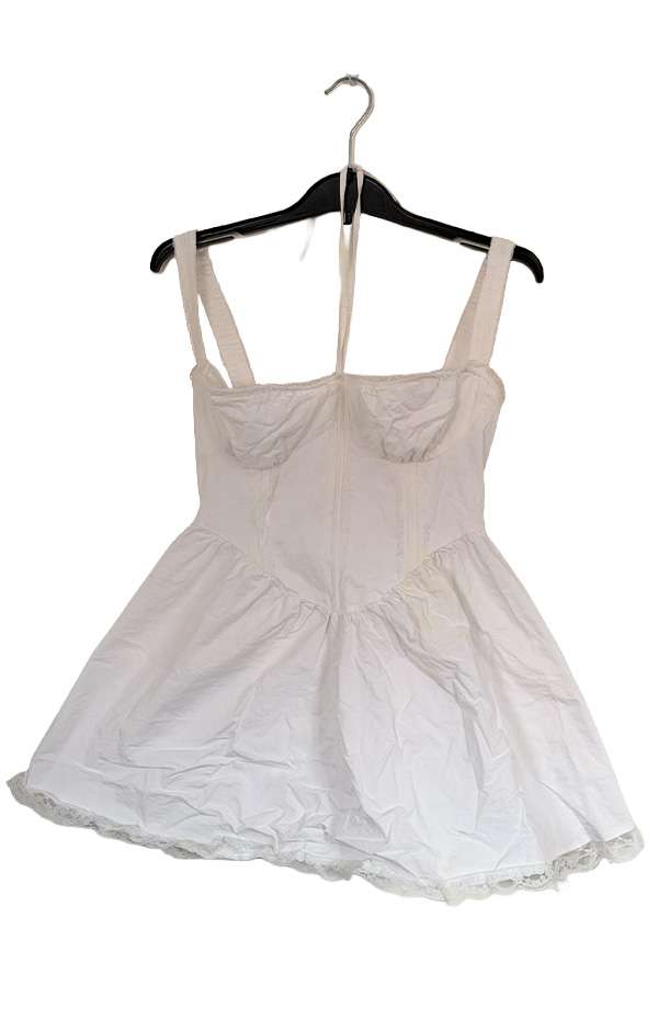 10's Boohoo White Dress – Size 8